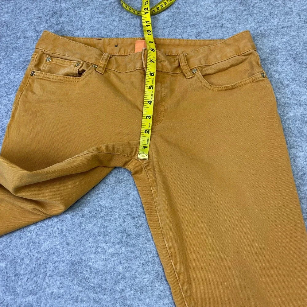 Tory Burch Ivy Super Skinny Jeans Mustard Yellow Denim Size 29 Casual Fall